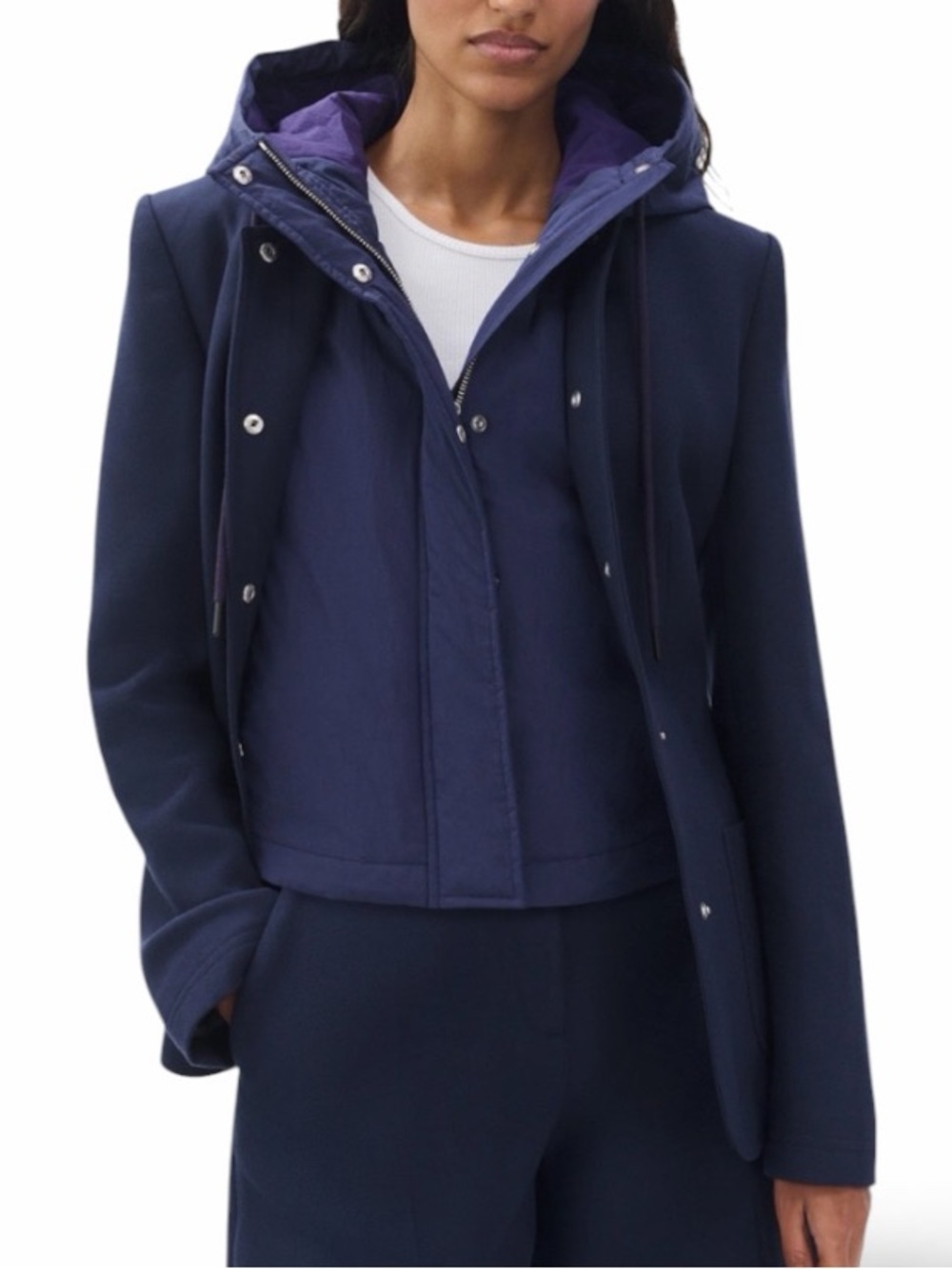 Rag & bone Navy Blue Zora Combo Wool Blend Blazer NWT